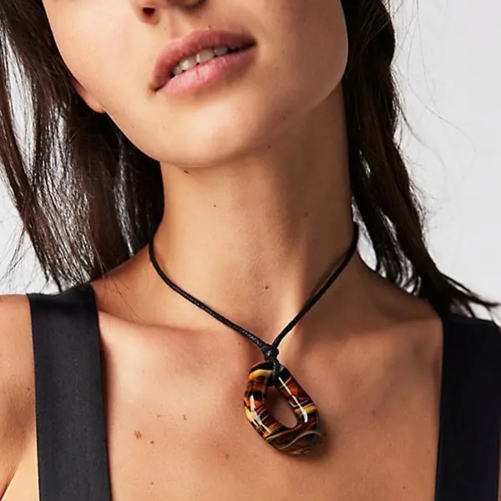 Free People- Summertime Cord Choker - Tigers Eye